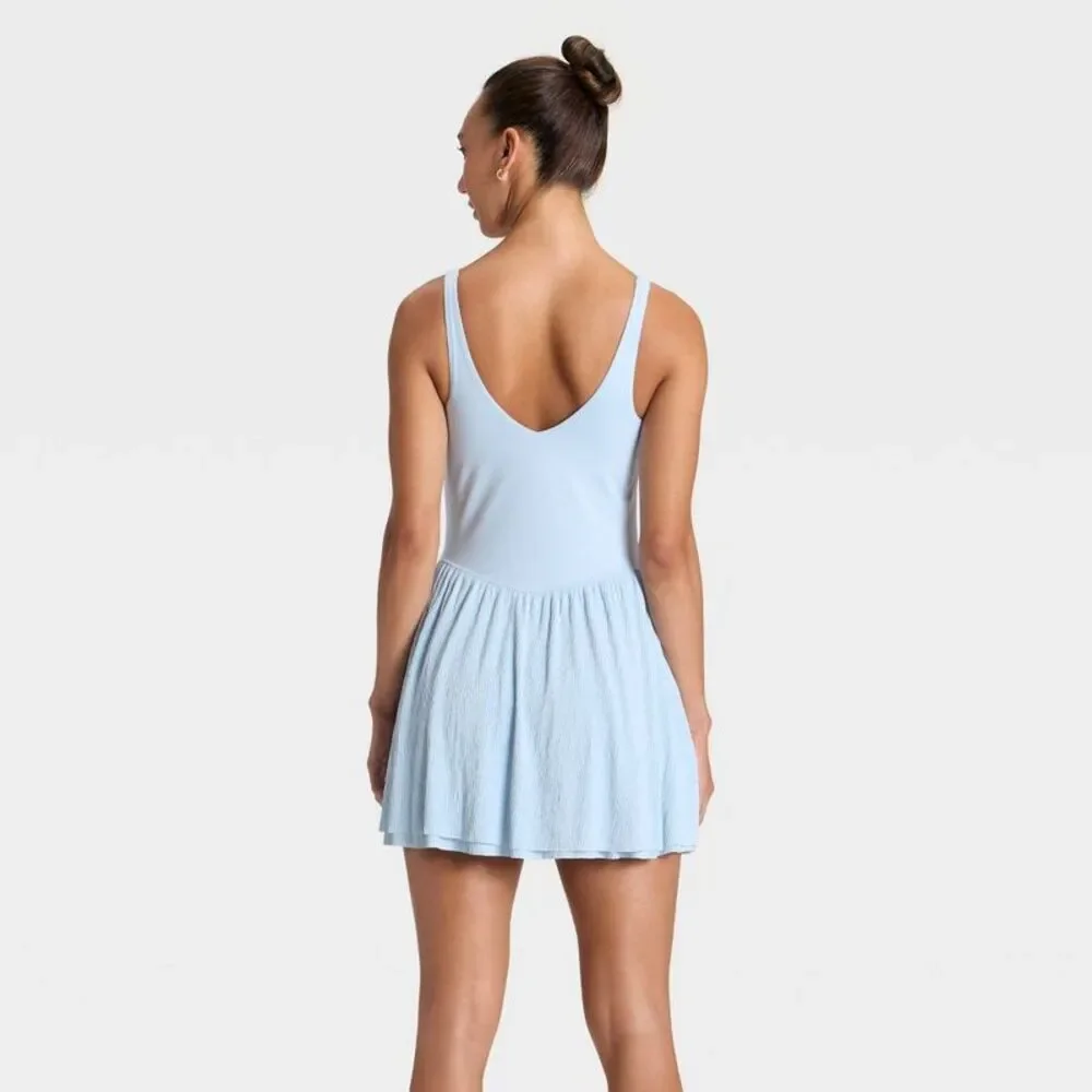 Women's Knit Plisse Active Dress - All In Motion Light Blue XS